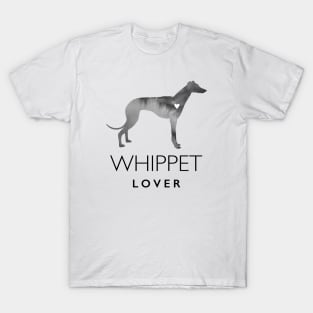 Whippet Dog Lover Gift - Ink Effect Silhouette T-Shirt